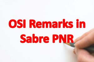 OSI Remarks in Sabre PNR