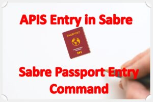 Sabre Passport Entry Command